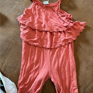 Kate Quinn Terracotta Ruffle Jumpsuit